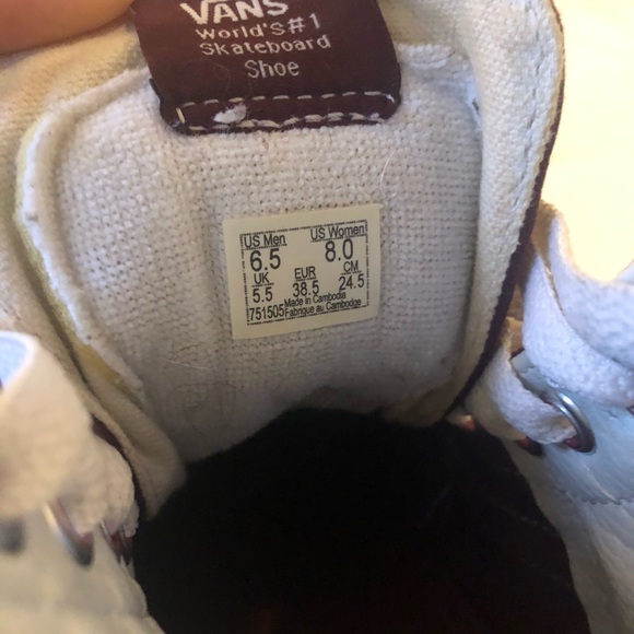 Burgundy Vans Skate High Tops - Picture 5 of 5
